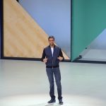Sundar Pichai at the Google I/O 2017 Keynote.