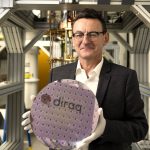 Andrew Dzurak, founder and CEO of Australian startup Diraq, holds one of the company’s projects.