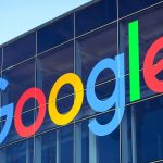 Google logo on company building.