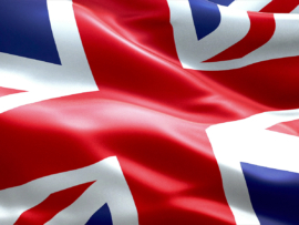 Close up image of flag of Union Jack.