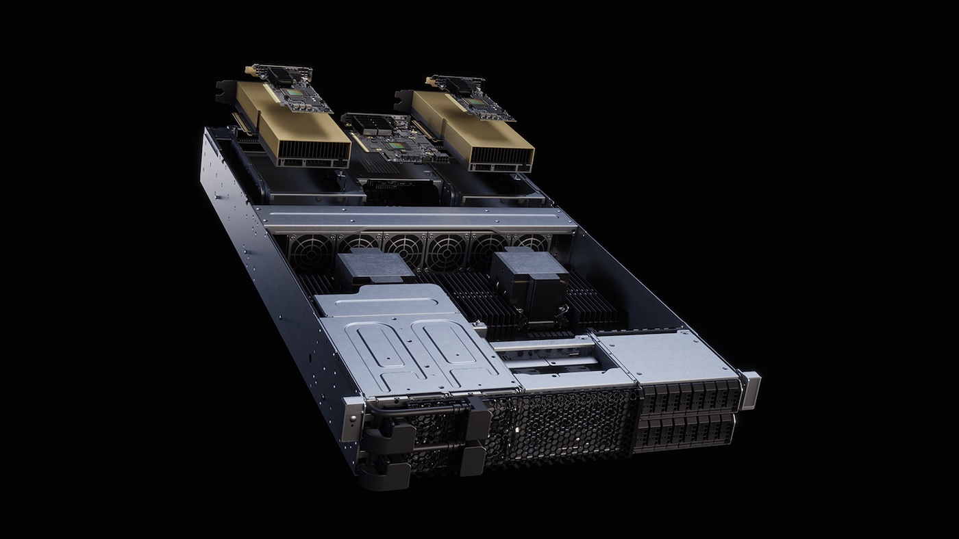 The 2U NVIDIA RTX PRO Servers accelerate AI workloads.