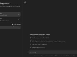 OpenAI created a simple playground where developers can try both gpt-oss models in the browser.