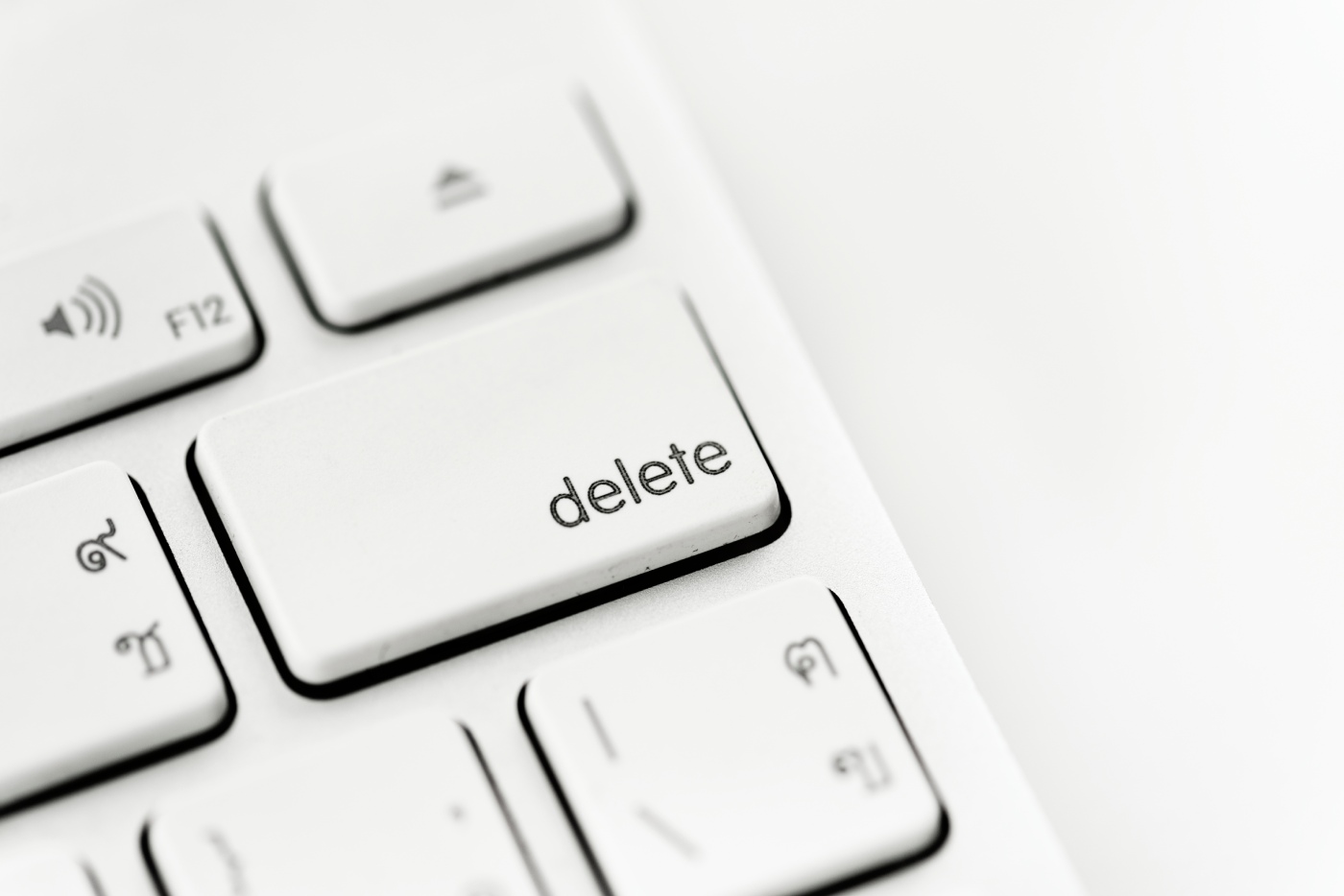 Closeup of computer keyboard.